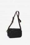 Black crossbody bag in recycled materials