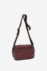 Burgundy crossbody bag in recycled materials