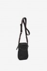 Mobile phone bag in black recycled materials