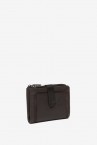 Brown suede and leather small wallet