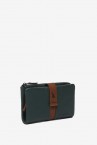 Green leather medium wallet