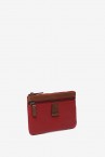 Red leather coin purse