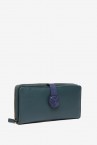 Green leather large wallet