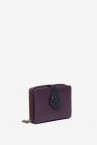 Purple leather small wallet