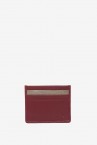 Burgundy leather card holder