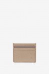 Gold metallic leather card holder