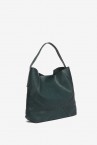 Green leather shoulder bag