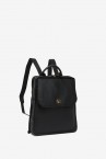 Black leather backpack