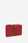 Red leather medium wallet