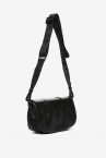 Crossbody bag in black recycled materials