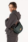 Nylon crossbody bag in green