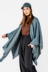 Poncho in blue tones