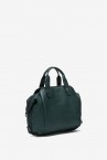 Green leather bowling bag