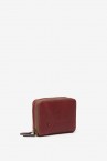 Burgundy leather small wallet