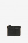 Black leather coin purse-card holder