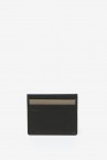 Black leather card holder