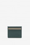 Green leather card holder