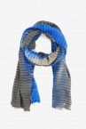 Wool scarf with abstract print in grey