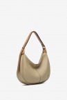 Bolso de hombro pequeño en materiales reciclados camel