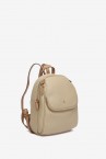 Backpack in camel recycled materials