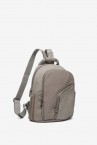 Backpack in grey recycled materials