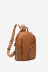 Backpack in cognac recycled materials