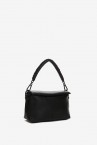 Shoulder bag in black recycled materials