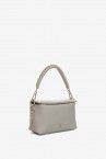 Shoulder bag in grey recycled materials