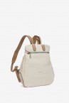 Mochila en materiales reciclados beige