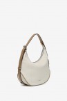 Bolso de hombro en materiales reciclados beige