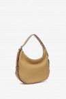 Bolso de hombro en materiales reciclados camel