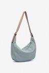 Crossbody bag in blue recycled and padded materials