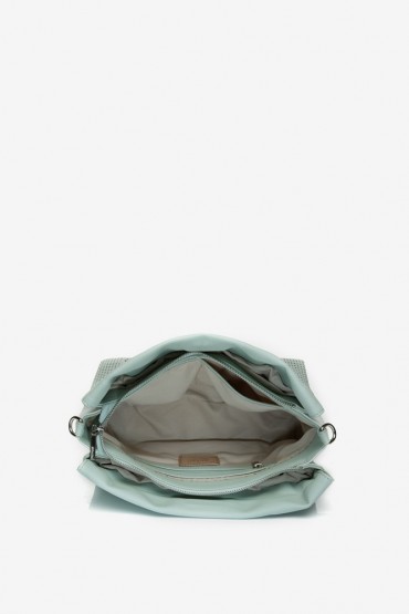Small green hobo bag with die-cutting