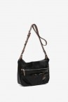 Crossbody bag in black recycled materials