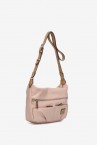 Crossbody bag in pink recycled materials