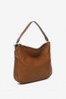 Bolso de hombro en piel cognac