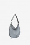 Bolso de hombro en piel gris