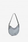 Bolso de hombro pequeño en piel gris