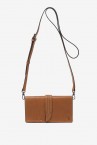 Bandolera mini en piel cognac