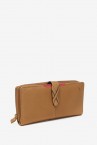 Large wallet in cognac leather