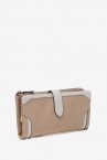 Cartera grande en piel camel