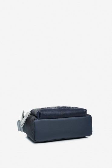 Small crossbody bag in blue with nylon