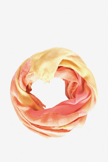 Orange scarf with exclusive print