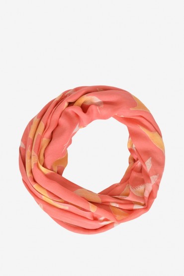 Orange printed scarf