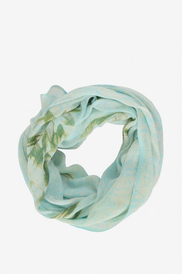 Turquoise printed scarf