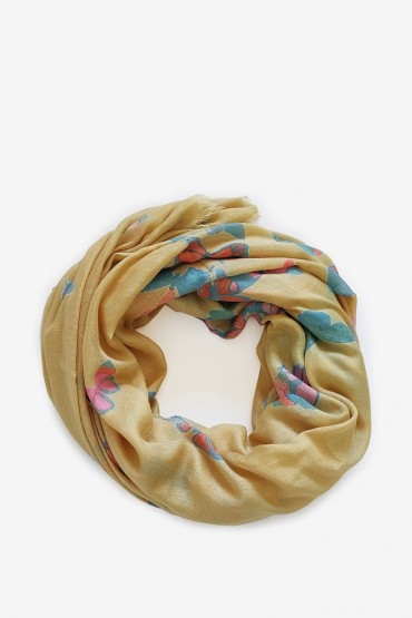 Viscose scarf in amber print