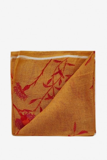 Viscose maxi bandana in printed orange