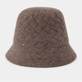 Camelfarbener Cloche-Hut.