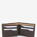 Unisex brown leather wallet