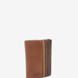 Portafoglio da uomo in pelle color cognac